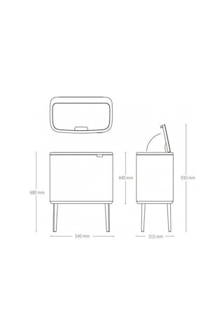 Brabantia Çöp Kutusu 36 Lt Dokunmatik Bo Touch Mat Siyah 315824 Siyah