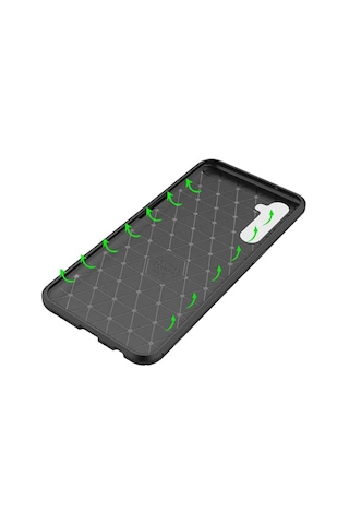 Realme Xt Karbon Desenli Negro Silikon Kılıf