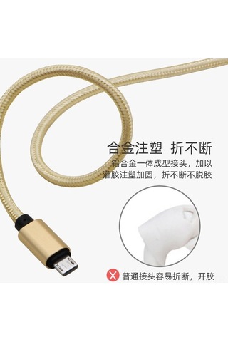 Willowhaven Android Siyah Nylon Type-c Hızlı Şarj Kablosu - 1m, Dayanıklı Ve Hafif