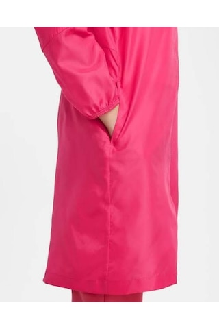 Nike Air Dokuma Kapüşonlu Genç Çocuk Ceketi Pembe