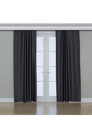Gauze Fabric Design Blackout Antrasit Karartma Özellikli Fon Perd