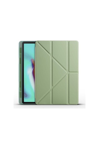 Mobilteam Galaxy Tab A7 10.4 T500 2020 Kılıf Uyumlu Tri Folding Kalem Bölmeli Standlı Tablet Kılıfı