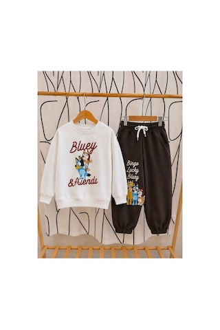Luccokids Bluey Cocuk Takım Beyaz Beyaz