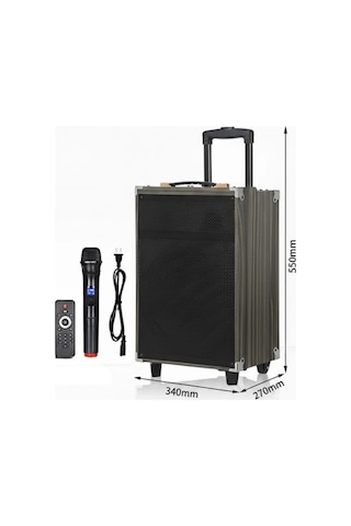 Hepu Hp-904 Partybox Bluetooth Hoparlör 12 Woofer 40w Güç 1 Kablosuz Mikrofon Kumanda