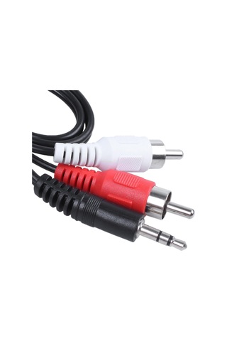 Yaozixa 3.5mm Erkekden 2 Rca Stereo Ses Kablosu, 1.5m Uzunluk, Nijel Kaplama, Ses Aktarımı İçin Uygun