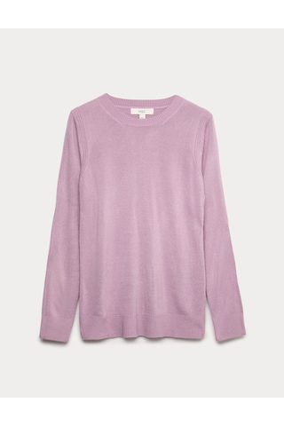 Marks & Spencer Süper Yumuşak Yuvarlak Yaka Kazak Lila