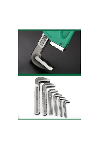 Xindoker 8 İnç Endüstriyel Boru Anahtarı - Yeşil + Siyah, Yüksek Dayanıklı Karbon Çelik, Ev Ve Endüstriyel Kullanım İçin İdeal