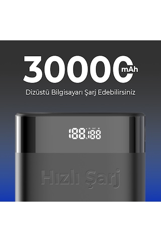 Bix Pb140w 30000mah Usb Ve 2 Type-c Pd 140w Üç Çıkışlı Powerbank