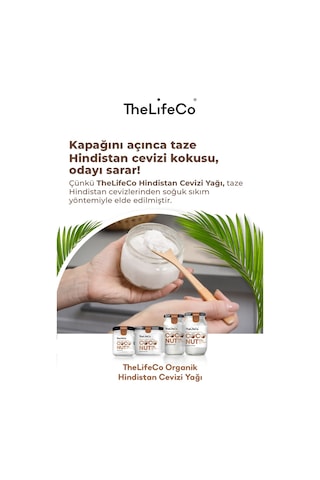 TheLifeCo Organik Hindistan Cevizi Yağı 150 ML