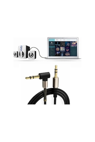 River World 1 Metre L Tipi Aux Kablo 3.5mm Erkek-erkek Ses Aktarım