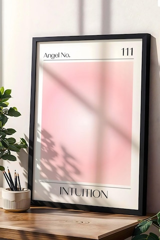 Angel No 111 Intuition Çerçeveli Tablo Melek Sayıları Sezgi Aura Enerji Renkleri