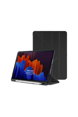 Galaxy Tab S9 Plus X810 İçin Kılıf Origami Pencil Siyah Galaxy Tab S9 Plus X810 İle Uyumlu Kılıf - Siyah