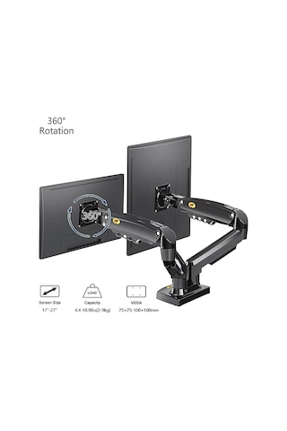 Daytona Nb Northbayou F160 17-27" Çift Kol 2-9 Kg Amortisörlü Monitör Standı