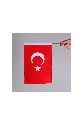 Zc Bayrak Elde Sallama Türk Bayrağı Alpaka Kumaş 10 Adet 20x30 Yüksek Kumaş Kalitesi
