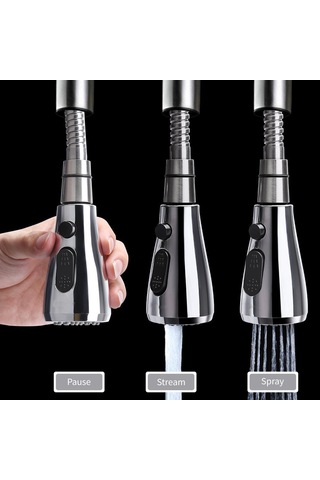 Geeksen Musluk Sprey Başlığı Lavabo 3 Fonksiyonlu Sprey Başlığı G1/2 Mutfak Diğer