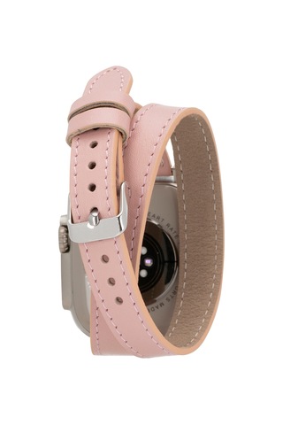Alpıne Slim Double Tour Blush Pink Hakiki Deri Apple Uyumlu Watch Kordonu - 44/45/46/49mm