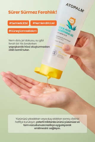 Cica Ve Aloe İçerikli, Serinletici Ve Nemlendirici Jel Atopalm Cica Aloe Soothing Gel