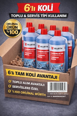 Würth Cam Suyu Bidon 6 Lı Koli Servis & Usta Kullanımı