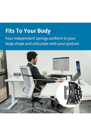 Smartfit Conform Sirt Yastigi, Kronik Sirt Agrilari İçin Ergonomik Ve Yüksekligi Ayarlanabilir Bel Omuru Destegi, Araba Ve Çalisma Masasi Sandalyesi İçin İdeal, K60412ww Çok Renkli