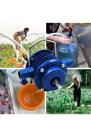 Motion003 Mavi Bir Yuksek Verimli Agir Hizmet Tipi El Matkabi Pompasi Kendi Kendine Emis Paslanmaz Celik Muhendislik Plastikleri 350w Uyumlu