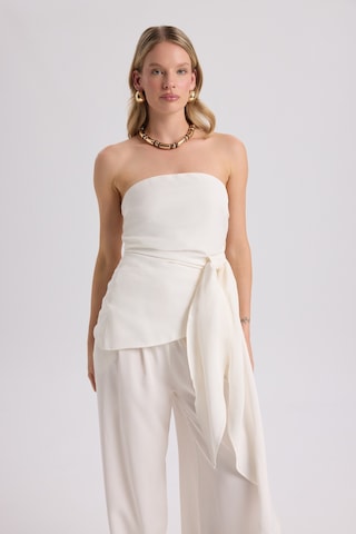 Mai Collection Mai Studios Co. Mila Beyaz Bluz Pantolon Takım Beyaz