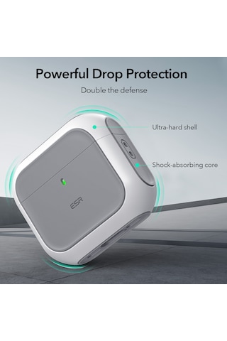 Esr Apple Uyumlu AirPods 4 2024 Halolock Orbit Hybrid Magsafe Kılıf Beyaz