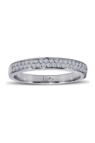 Lova 0,20 Karat Pırlanta Yarımtur Yüzük - 1020217
