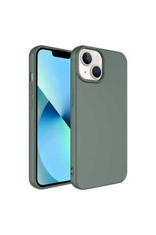 Apple Uyumlu iPhone 14 Kılıf Zore Mara Lansman Kapak Koyu Yeşil