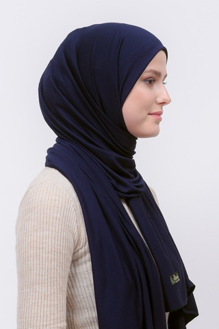 Altobeh Tesettür Kadın Penye Şal Düz Hijab - Lacivert