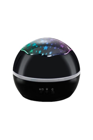 Vkemall Siyah Usb Yıldız Ve Deniz Projeksiyon Lambası - 8 Renkli Mod, Döner Tasarım, Uyku Ortamı Oluşturucu Pil Dahil Değil