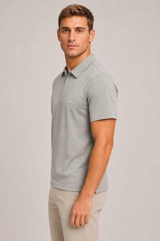 Alexander Gardi Teknik Kumaş Fermuarlı Polo T-shirt Yeşil