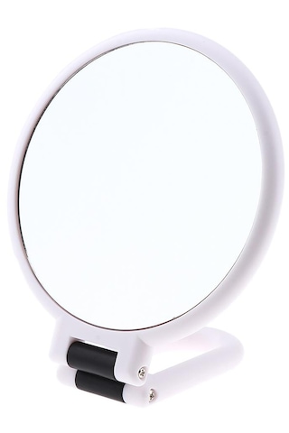 Suntek Yuvarlak El Çift Taraflı Makyaj Aynası Büyüteç Ayna Beyaz
