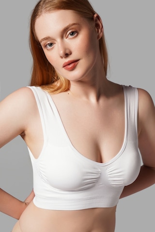 Fit Women Göğüs ı Kalın Askılı Korse Büstiyer 5040 Beyaz