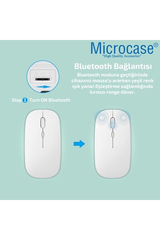 Microcase AL2675 Kablosuz Bluetooth Çift Modlu Mouse