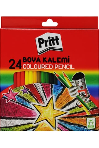 Pritt Kuru Boya Karton Kutu Tam Boy 24 Renk 1221351