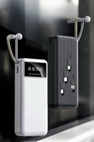 20.000 Mah Led Işıklı Lcd Ekran Usb Girişli Type-c Semeglbl - 49 Lightning Powerbank Çok Renkli