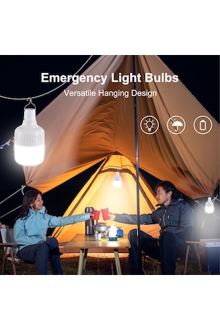 Maiyame 9'lu Usb Şarj Edilebilir Led Feneri, 5 Seviye Parlaklık Ayarlı, Kancalı Acil Işık, 500mah Batarya, Ev Ve Kamp Kullanıma Uygun