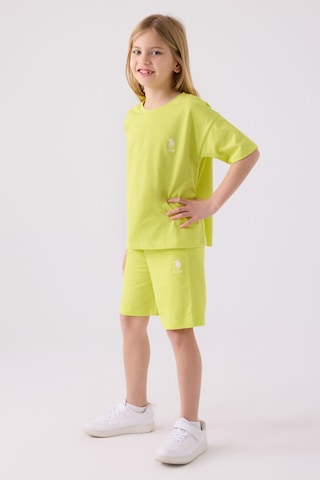U.S. Polo Assn. Kız Çocuk Sarı Bermuda Takım Us1848-c-v43 Sarı