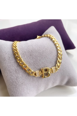 Simurg Jewellery Gümüş B Harfli Bileklik