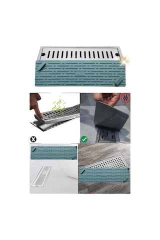 Siyah Renk Uzun Model Kötü Koku Önleyici Silikon Mat Banyo Mutfak Lavabo Balkon Gider Tıpası Kapağı