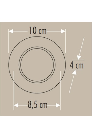 10 Adet Ct 5257 6w Zebra Led Spot Beyaz Krom 3 Renk