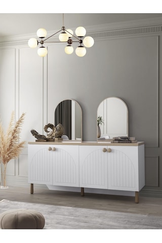 Dejavu Modern Dolaplı Aynasız Konsol 180x46x80cm