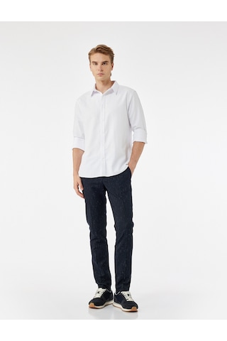 Koton Regular Fit Klasik Yaka Düğmeli Oxford Uzun Kollu Gömlek Beyaz 7wam60038hw