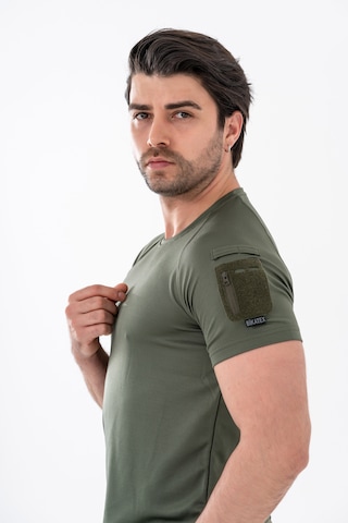 Bikatex Tactical Taktik Tişört Yuvarlak Bisiklet Yaka Tişört Outdoor T-shirt - 801 Haki