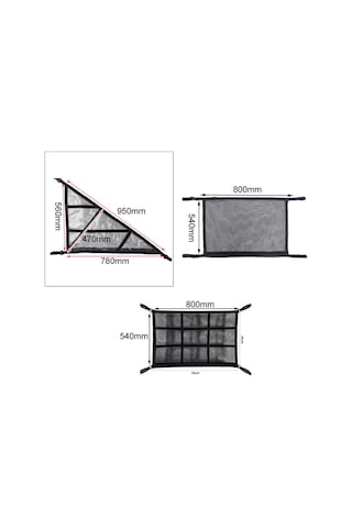 Shineyee Araç Tavanı Depolama Filesı - Çift Fermuarlı, Güçlü Taşıma Kapasiteli, Her Araç Modeline Uygun