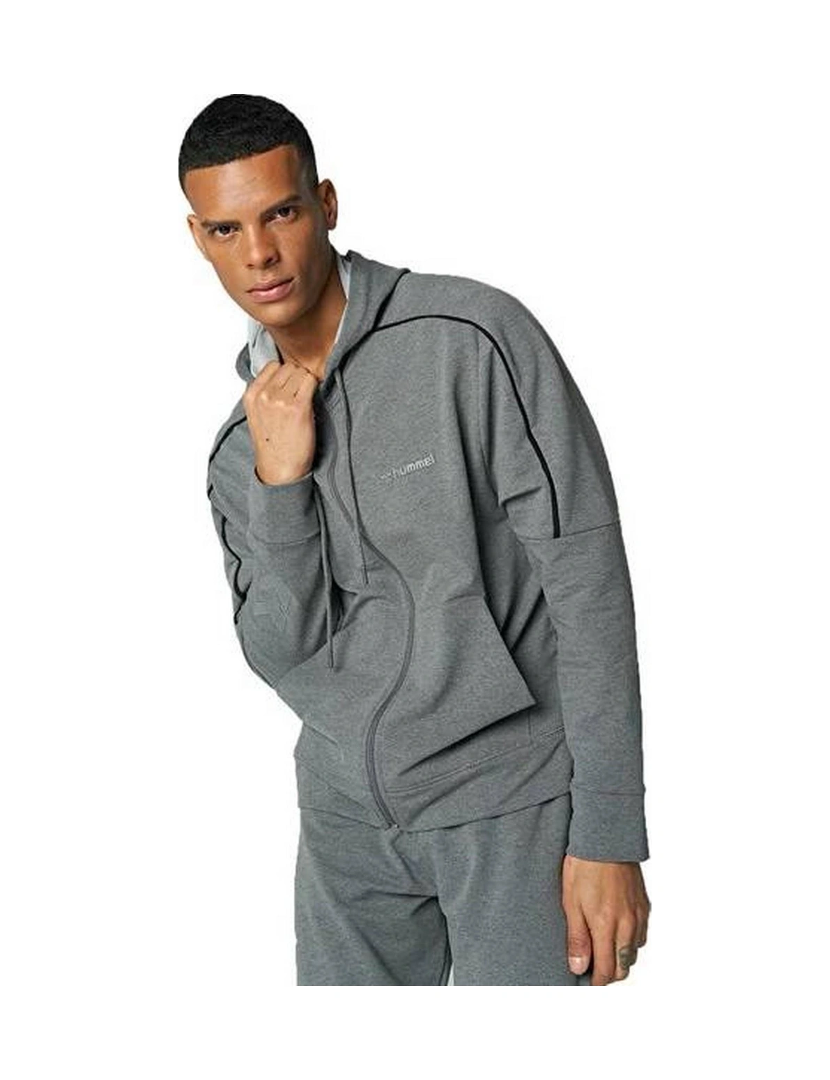 Hummel 922104-2833 Mese Zip Erkek Spor Ceket Antrasit