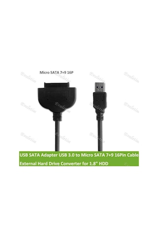 Usb 3.0 To Micro Sata 1.8 7+9 Pin Hdd Hard Disk Kablosu 5132P Mi