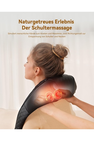 Knqze Boyun Masajı Kablosuz Shiatsu Isı, Boyun, Omuz Ve Sırt