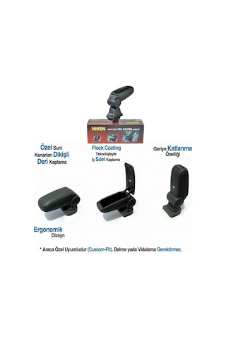 Niken Fiat Linea 2007+ /Punto Kol Dayama Siyah