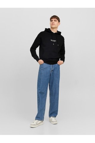 Jack & jones Kapüşonlu Rahat Kesim Siyah Erkek Sweat 12241687 001